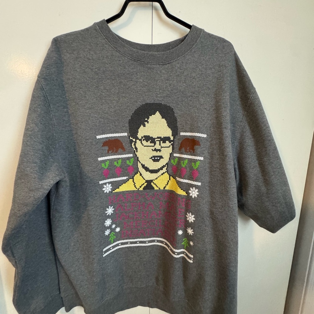 Graphic Crewneck Sweater - Gray
